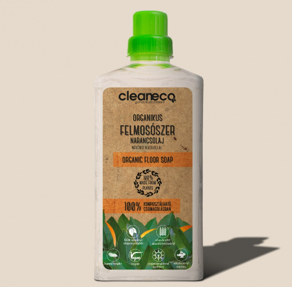 Cleaneco Organikus felmosószer narancsolaj illattal (komposztálható csomagolásban)- 1 l