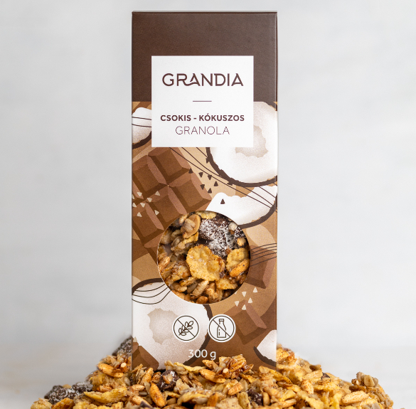 Csokis-kókuszos granola (ropogós mandulával) - 300 g