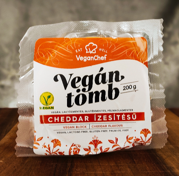 VeganChef növényi tömb cheddar ízesítésű - 200 g