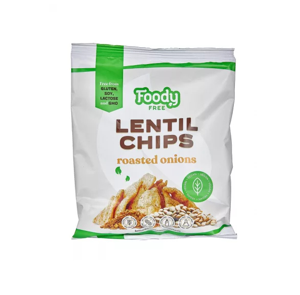 Foody Free gluténmentes lencse chips sült hagymával - 50 g