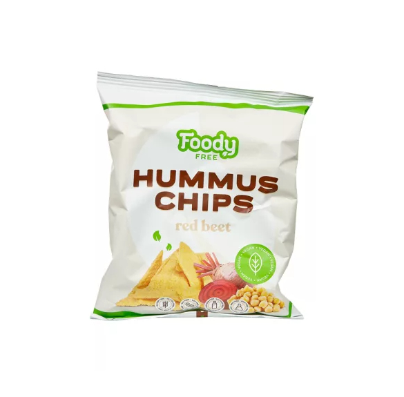 Foody Free gm. hummus chips céklával - 50g