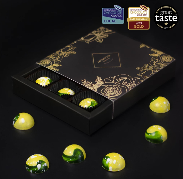 Demeter Chocolate Irsai Olivér szőlőpálinkás bonbon - International Chocolate Awards Gold 2019 - 80 g
