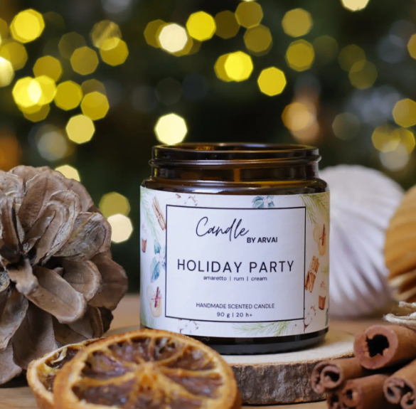 Candle by Arvai Holiday party illatgyertya (kis méret) 90 g